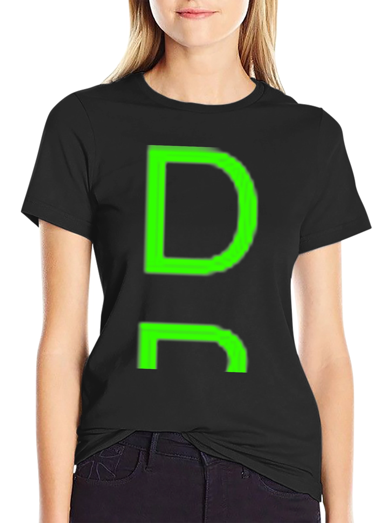 Green DR Graphic Black T-Shirt