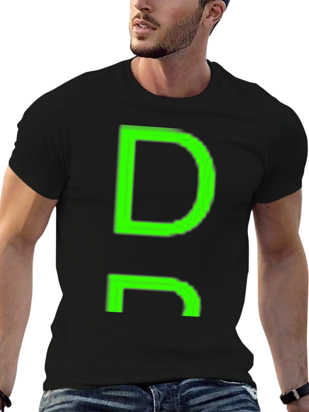 Green DR Graphic Black T-Shirt