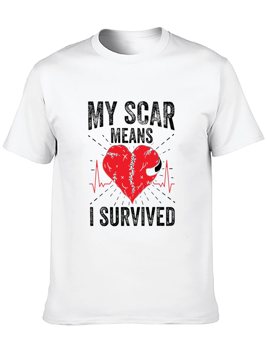 My Scar Means I Survived T-Shirt Heart