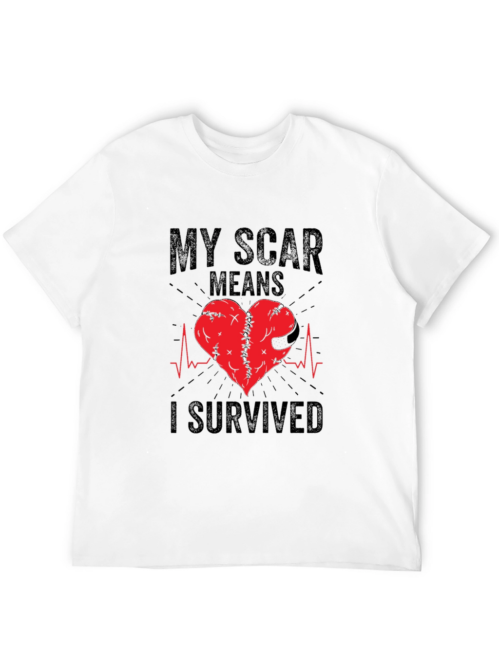 My Scar Means I Survived T-Shirt Heart