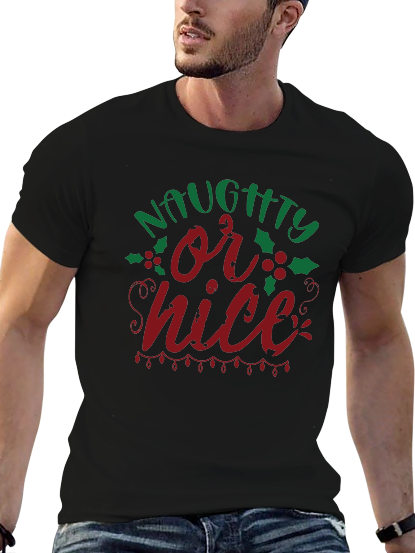 Naughty or Nice Holiday T-Shirt - Festive Christmas Tee