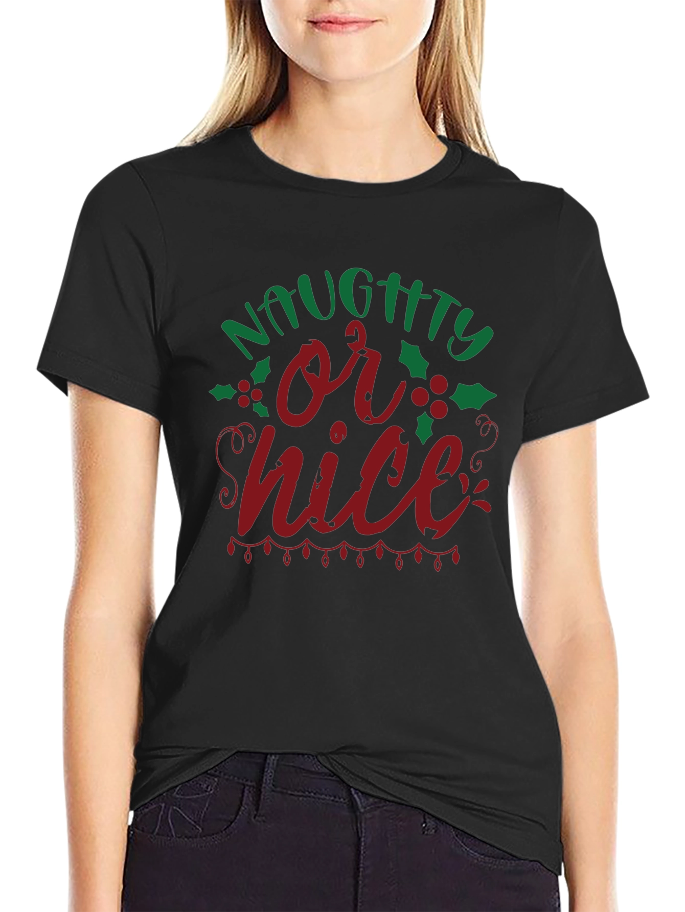 Naughty or Nice Holiday T-Shirt - Festive Christmas Tee