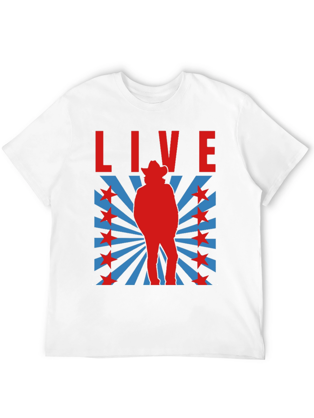 Retro Cowboy Graphic T-Shirt - Black