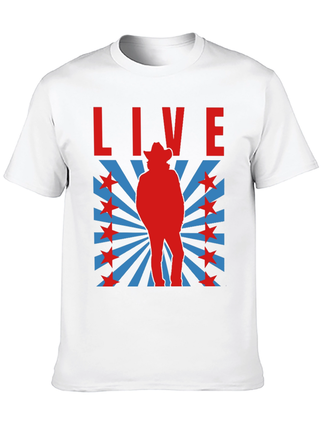Retro Cowboy Graphic T-Shirt - Black