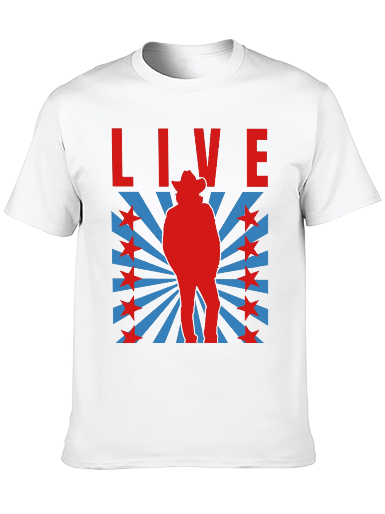 Retro Cowboy Graphic T-Shirt - Black