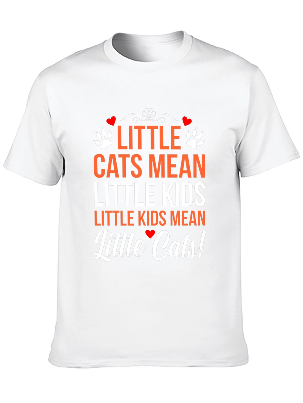 Little Cats Mean Little Kids Black Graphic T-Shirt