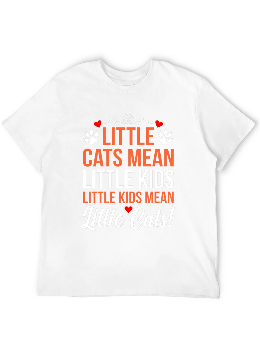 Little Cats Mean Little Kids Black Graphic T-Shirt