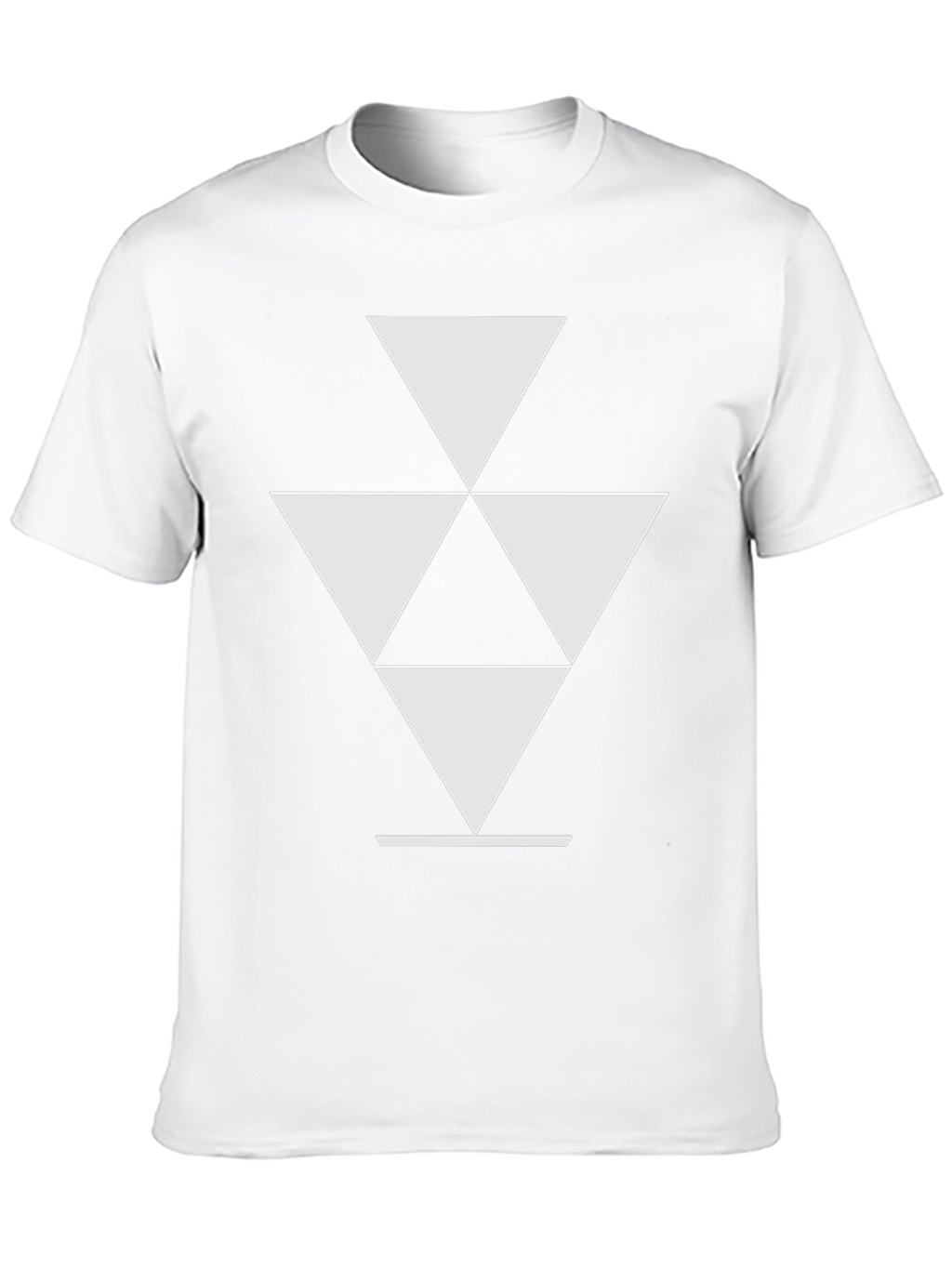 Geometric Triangle Graphic Tee - Stylish Black T-Shirt