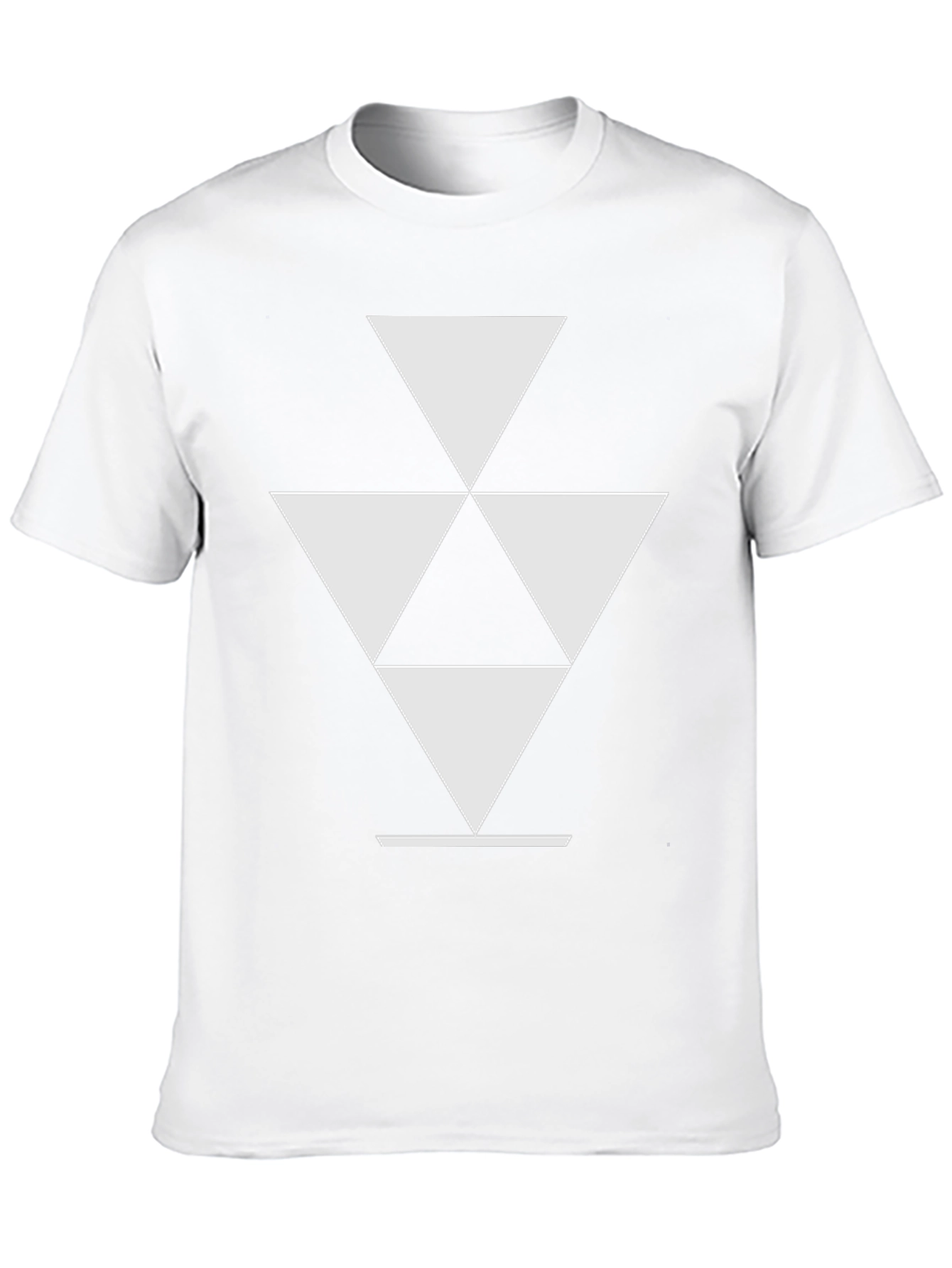 Geometric Triangle Graphic Tee - Stylish Black T-Shirt