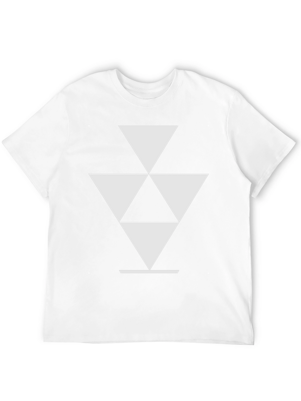Geometric Triangle Graphic Tee - Stylish Black T-Shirt