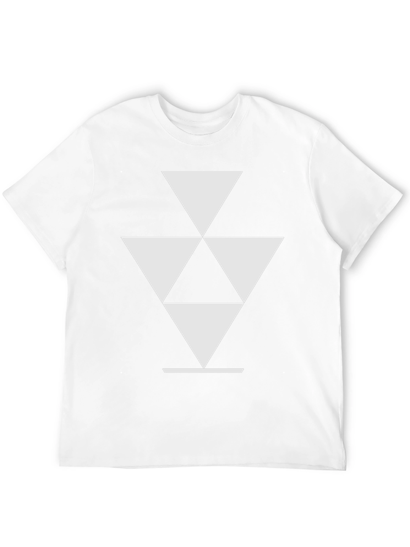 Geometric Triangle Graphic Tee - Stylish Black T-Shirt
