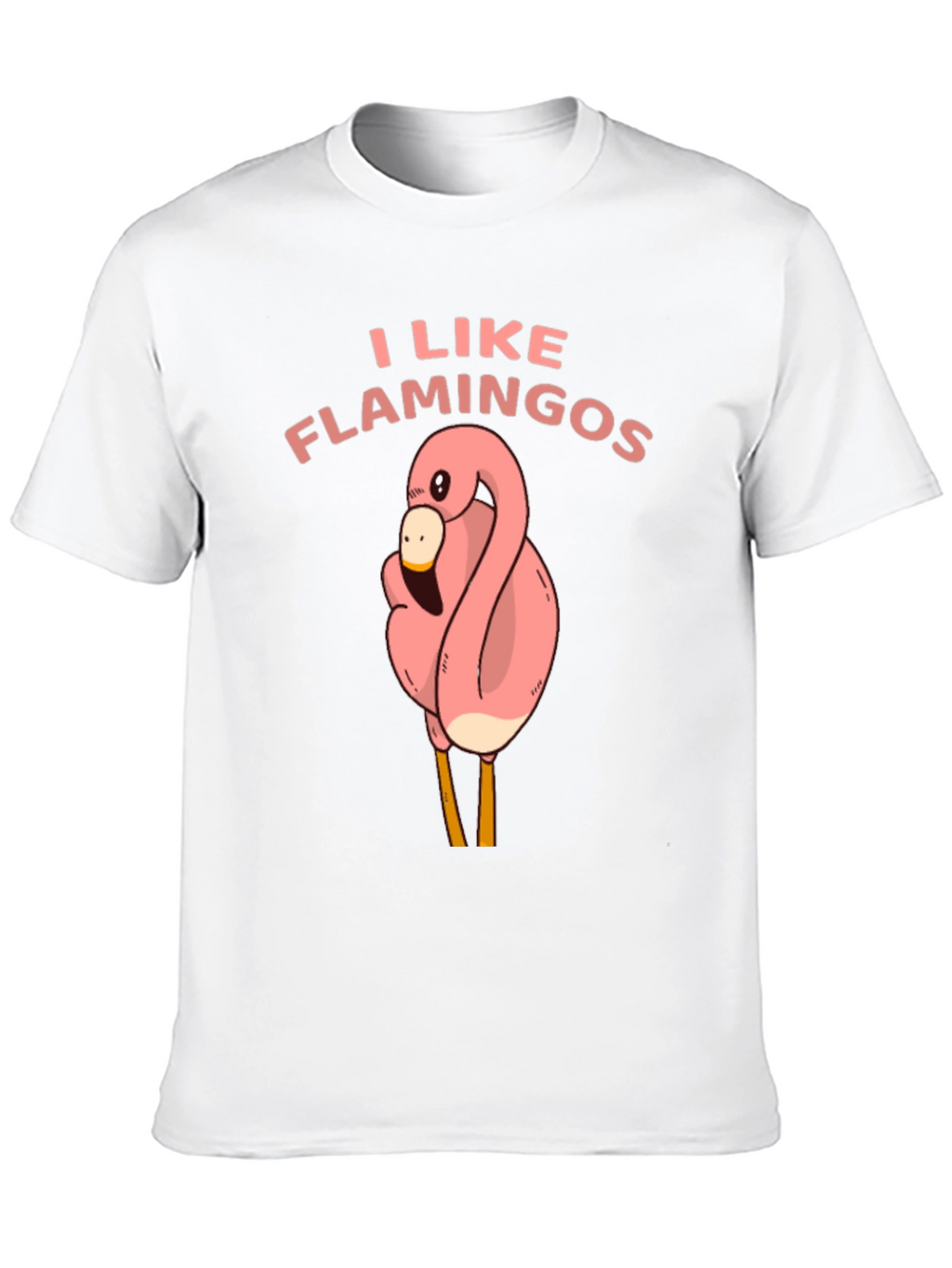 I Like Flamingos Black T-Shirt