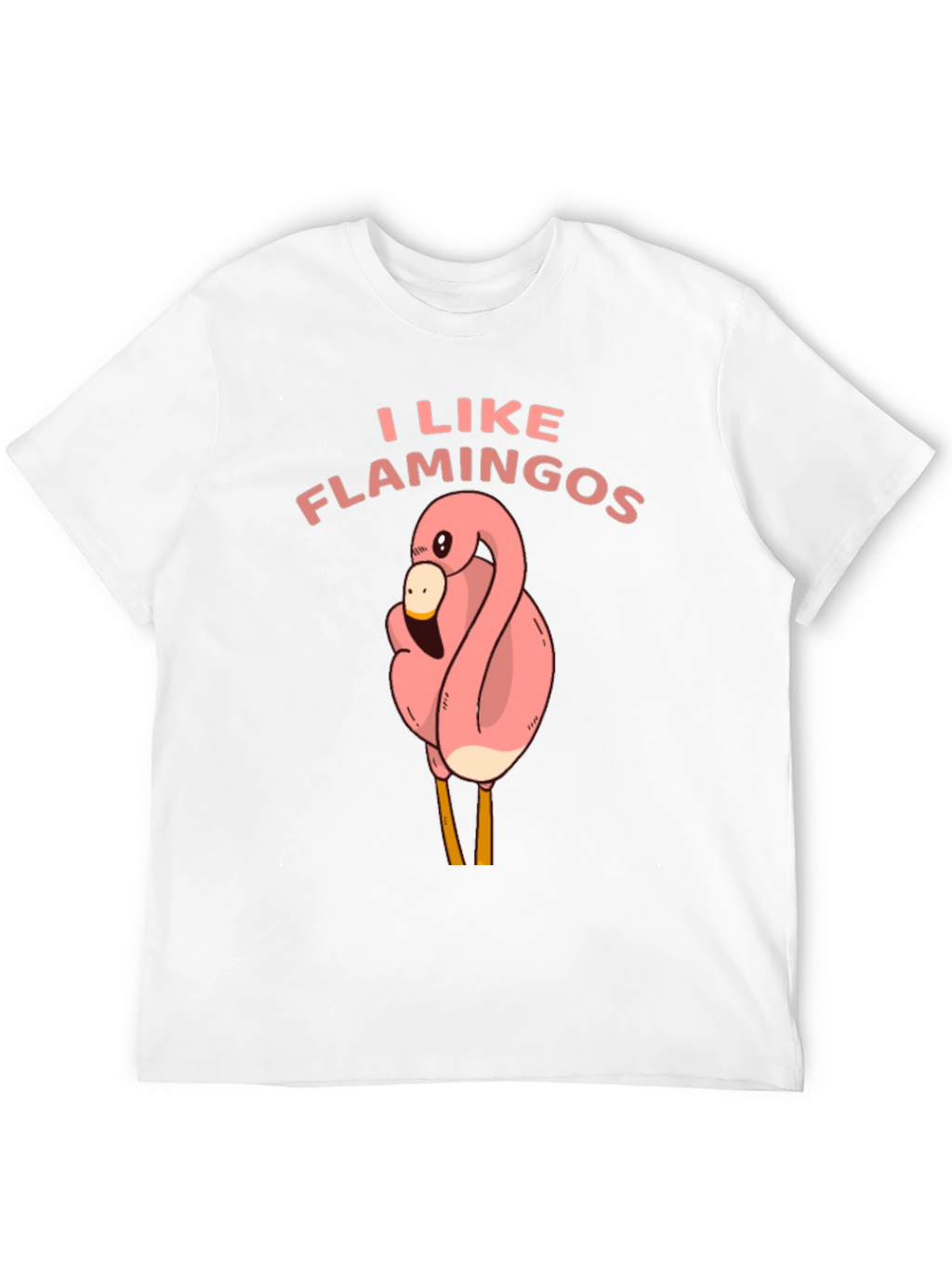 I Like Flamingos Black T-Shirt