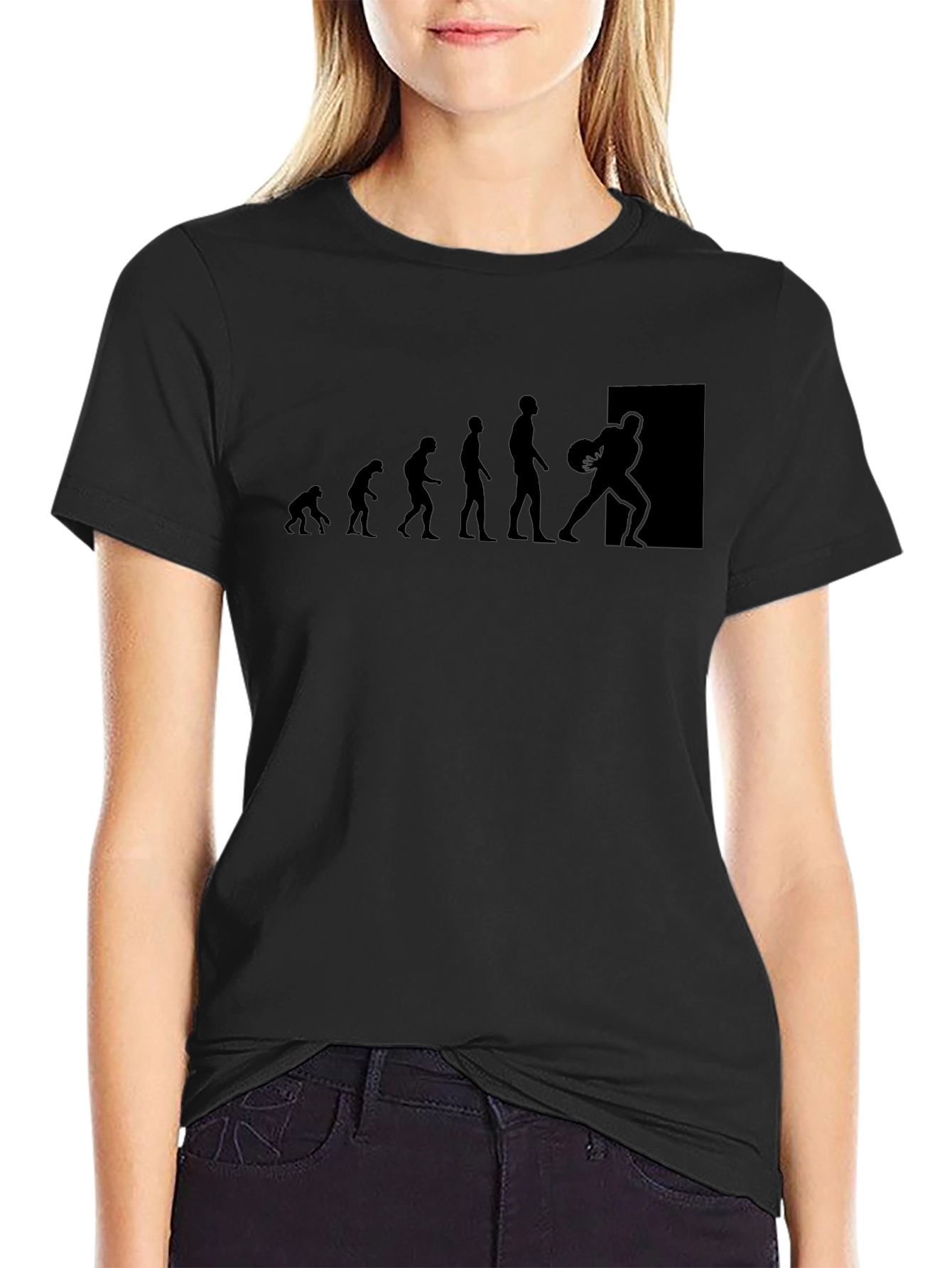 Evolution of Basketball Black T-Shirt