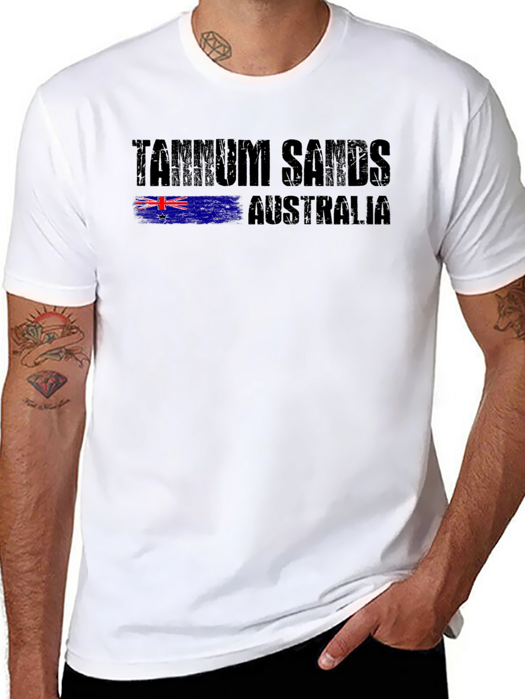 Tannum Sands Australia Tee - Black Graphic T-Shirt