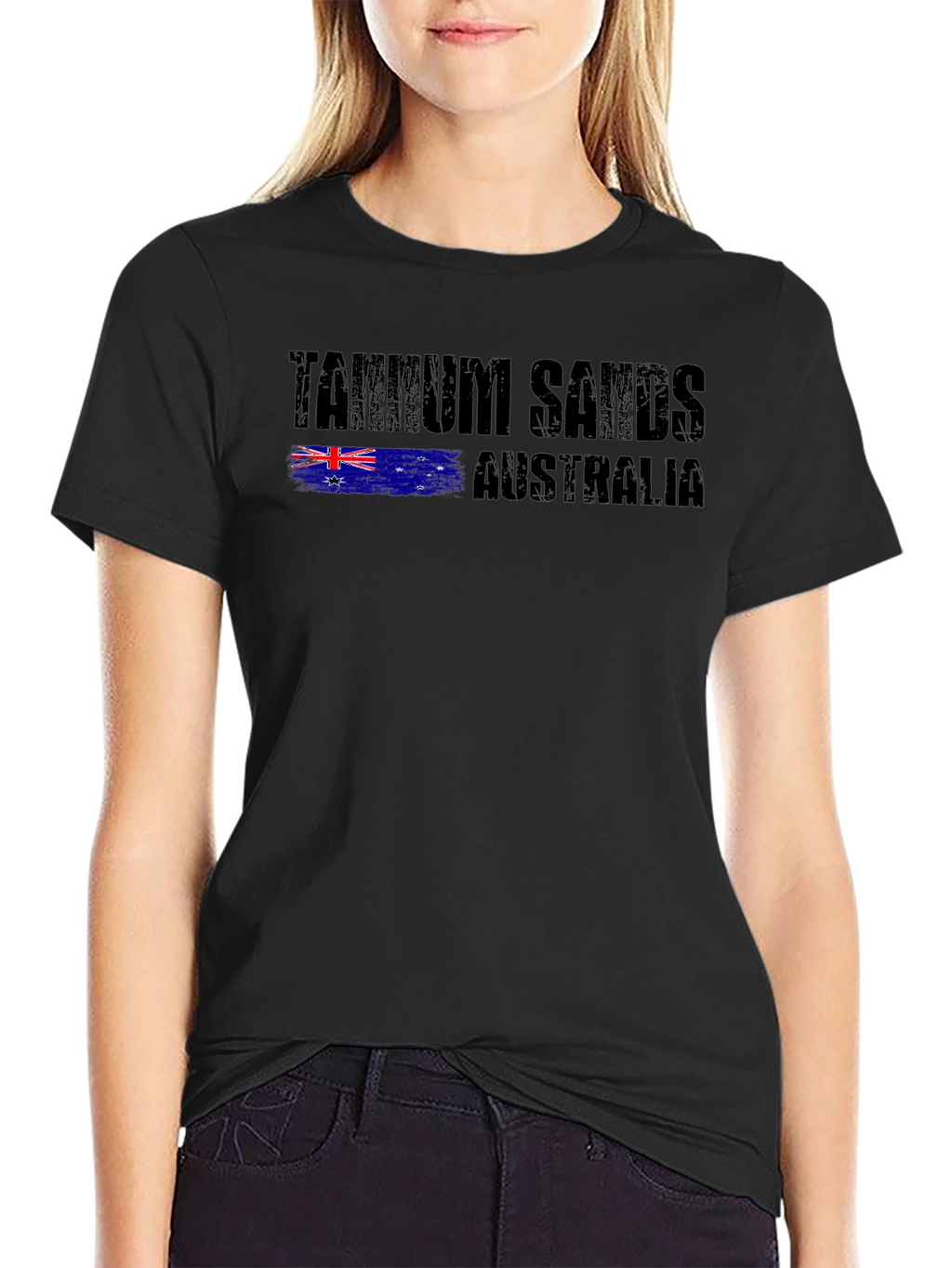 Tannum Sands Australia Tee - Black Graphic T-Shirt