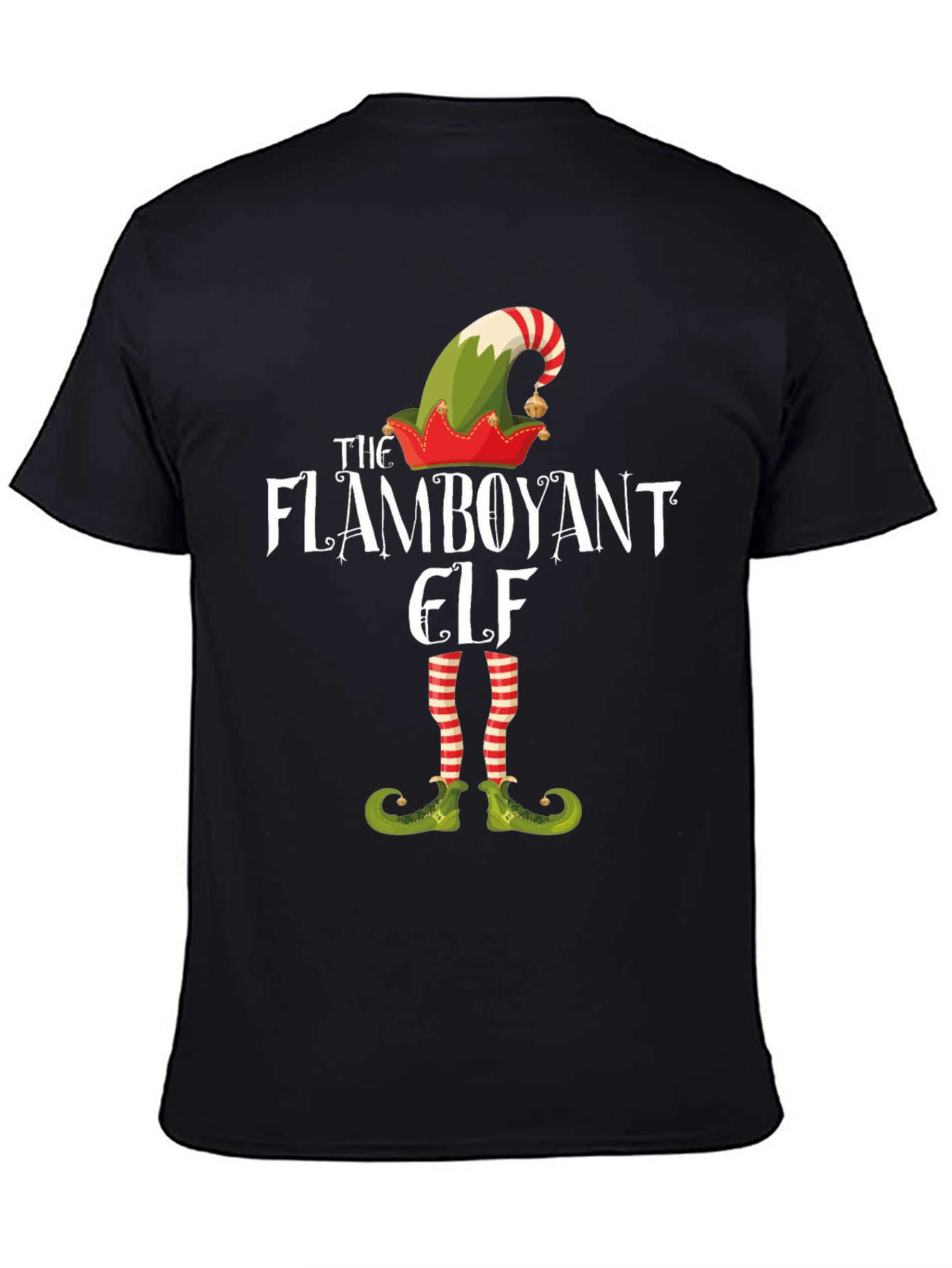 Flamboyant Elf Graphic Tee - Holiday T-Shirt