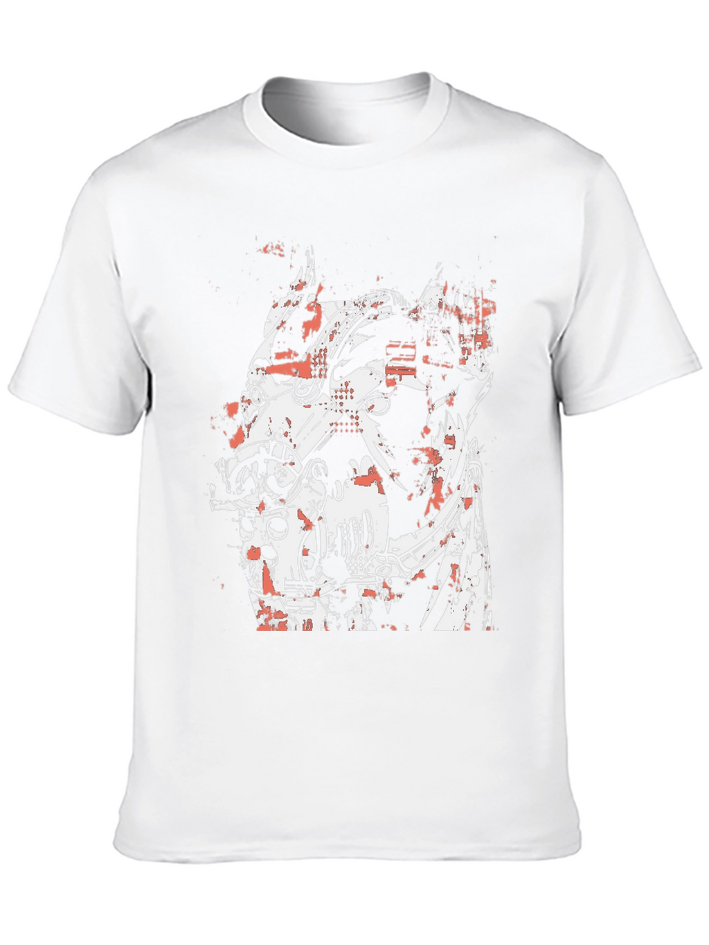 Abstract Graphic Print Black Crew Neck T-Shirt