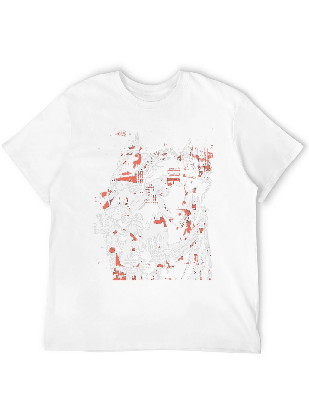 Abstract Graphic Print Black Crew Neck T-Shirt