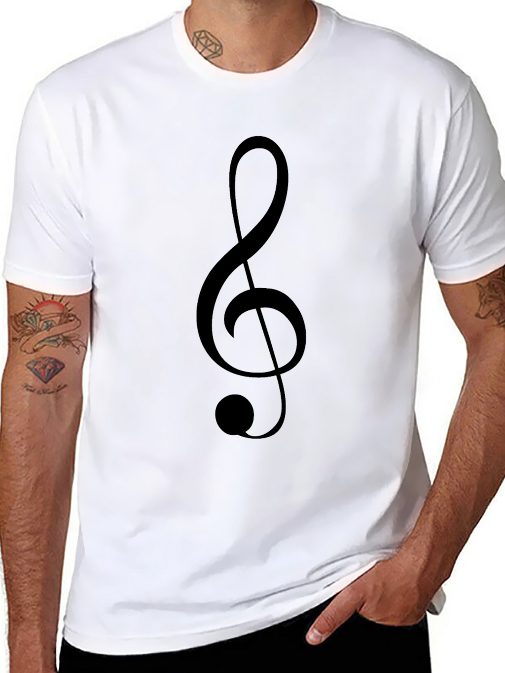 Treble Clef Graphic T-Shirt - Music Lover Tee
