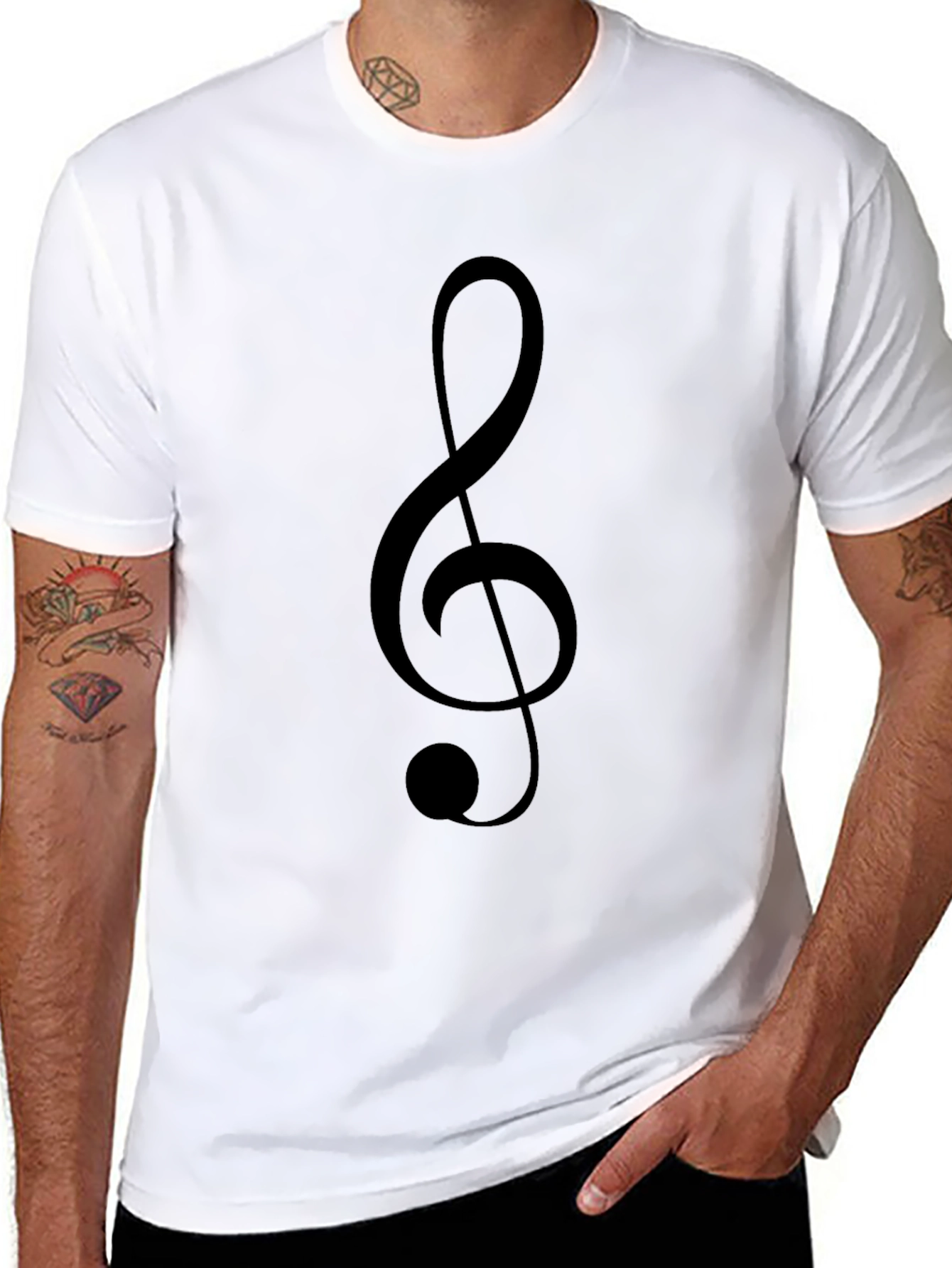 Treble Clef Graphic T-Shirt - Music Lover Tee