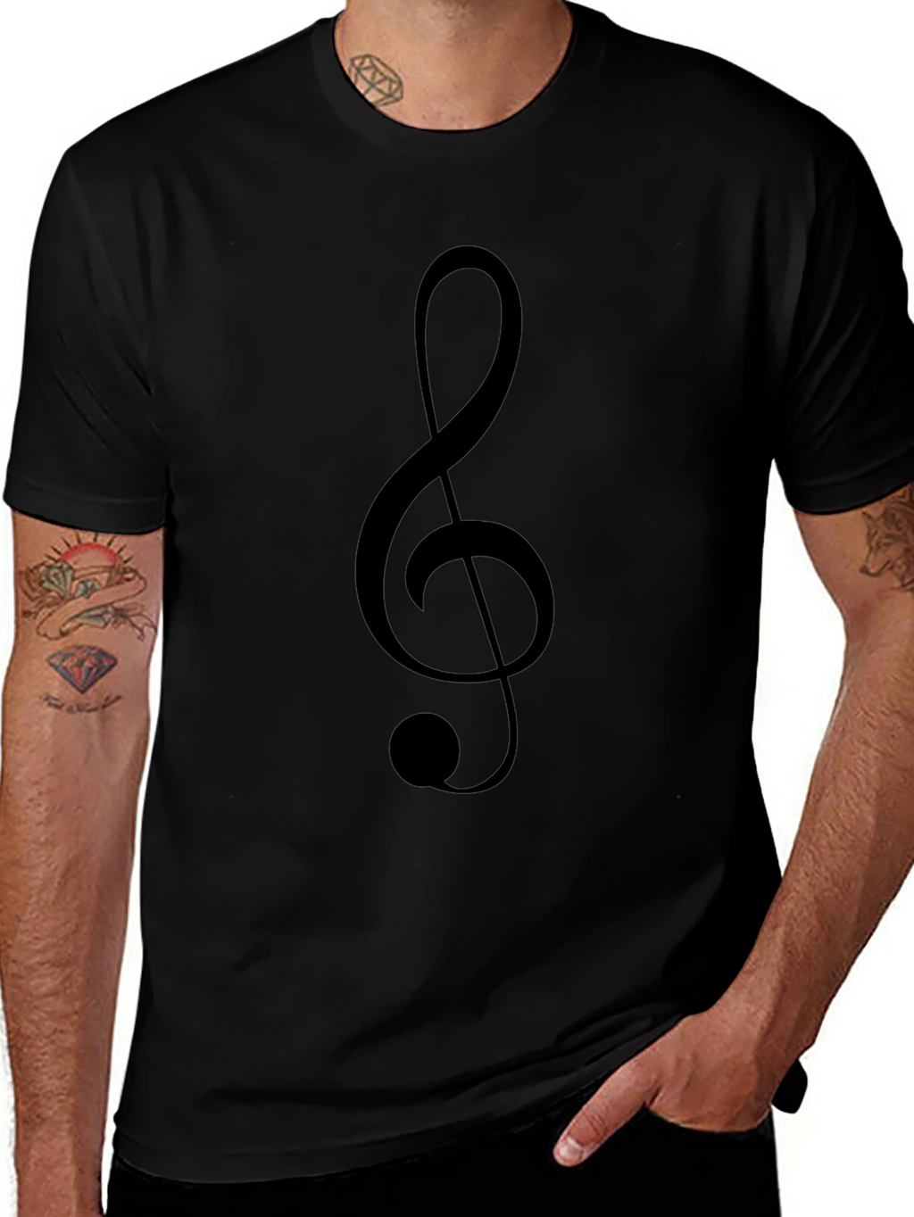 Treble Clef Graphic T-Shirt - Music Lover Tee