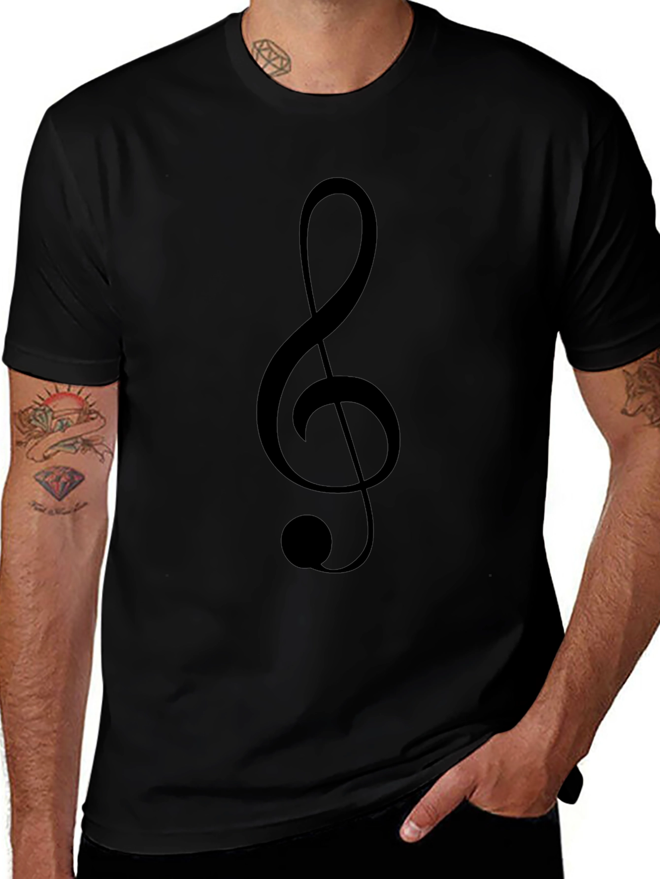 Treble Clef Graphic T-Shirt - Music Lover Tee