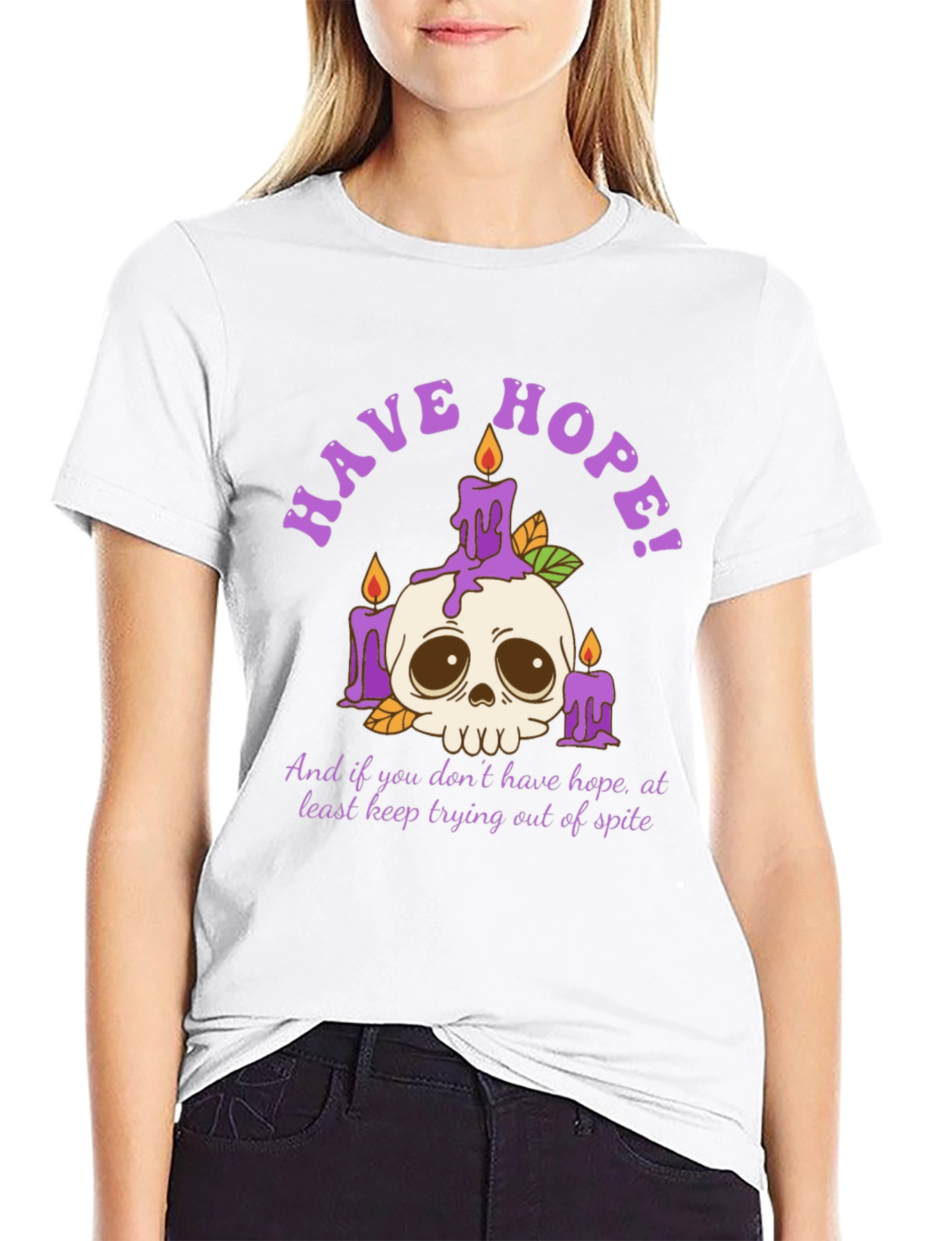 Have Hope T-Shirt - Skull & Candles Graphic Tee