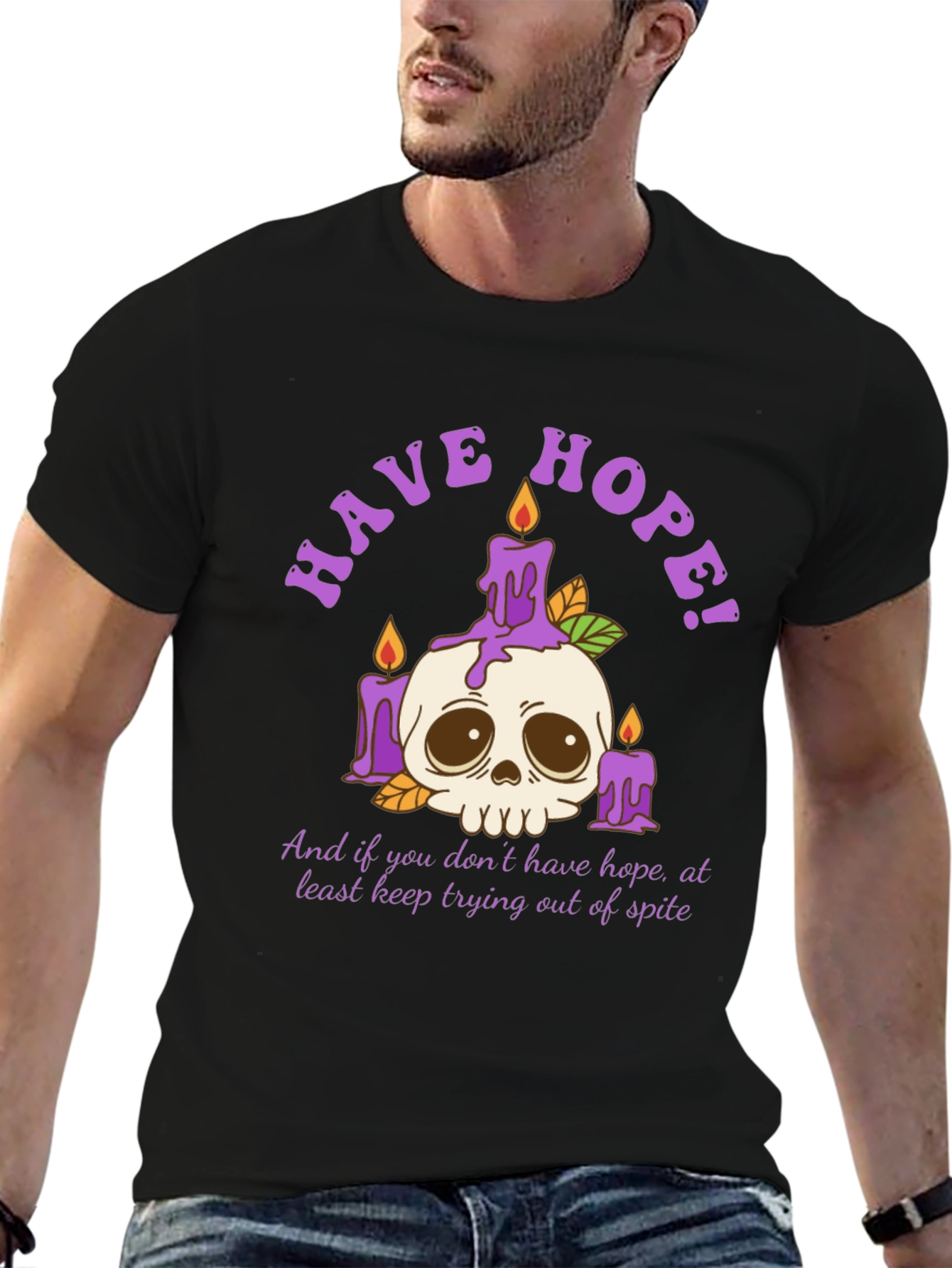 Have Hope T-Shirt - Skull & Candles Graphic Tee