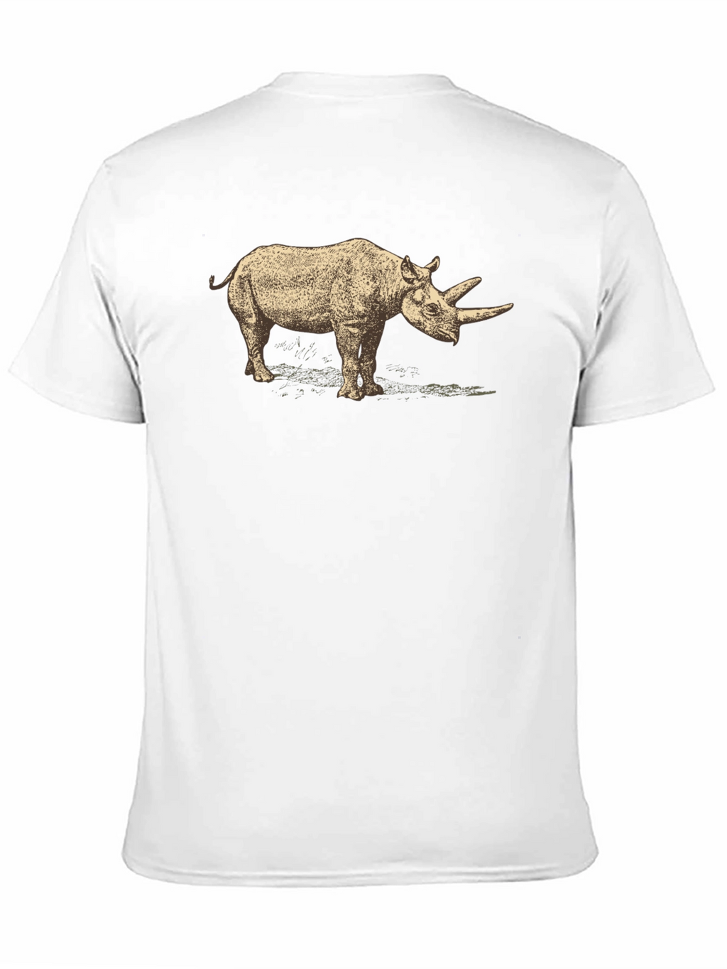 Rhino Graphic Tee - Black Cotton T-Shirt