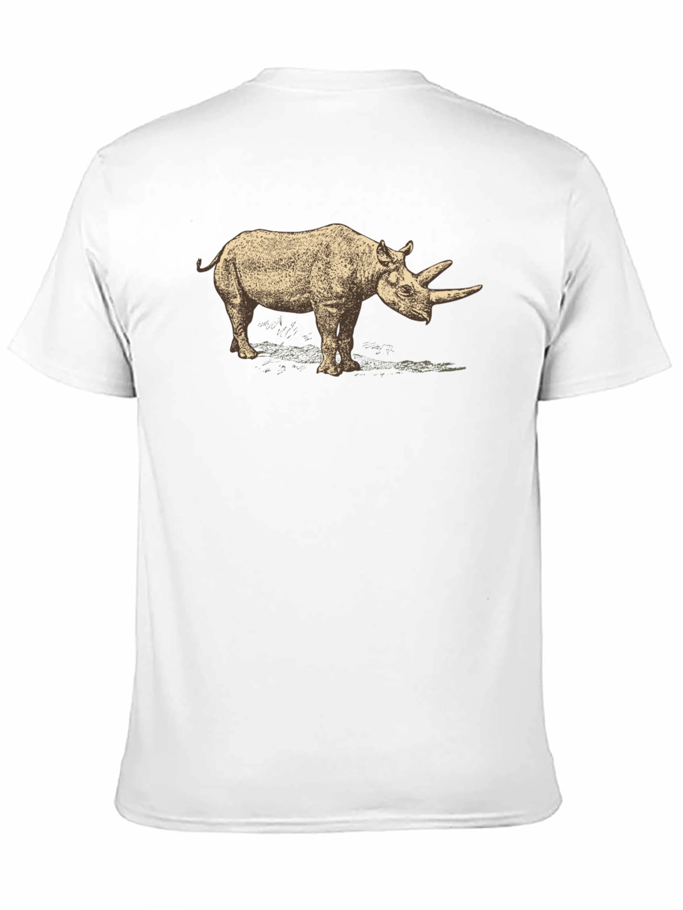 Rhino Graphic Tee - Black Cotton T-Shirt