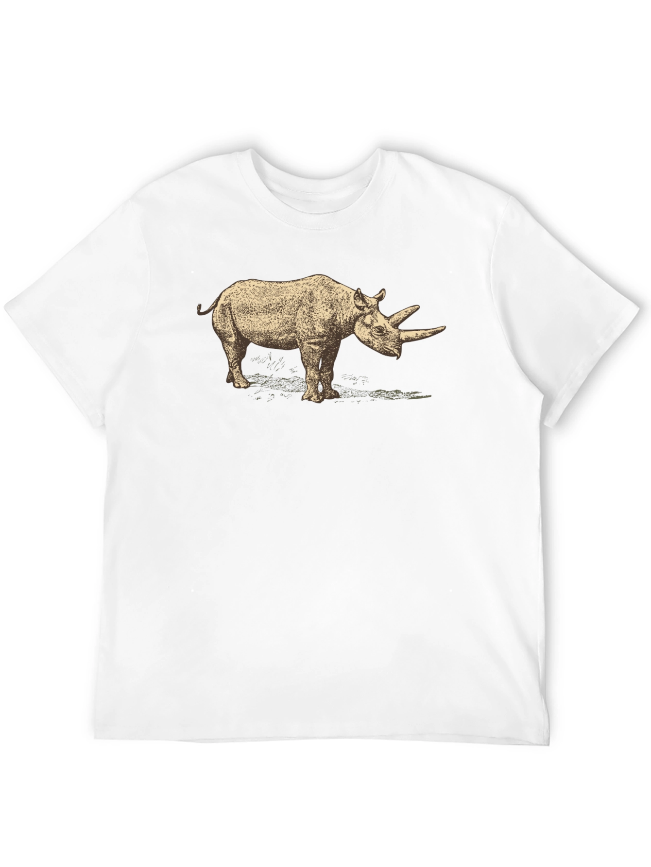Rhino Graphic Tee - Black Cotton T-Shirt
