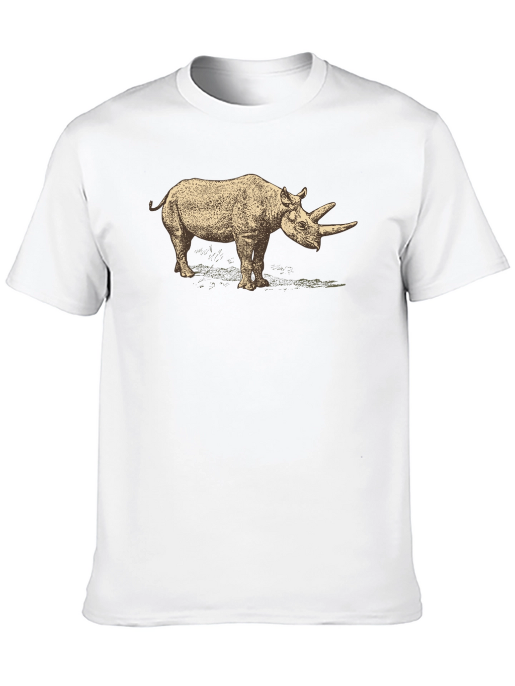 Rhino Graphic Tee - Black Cotton T-Shirt