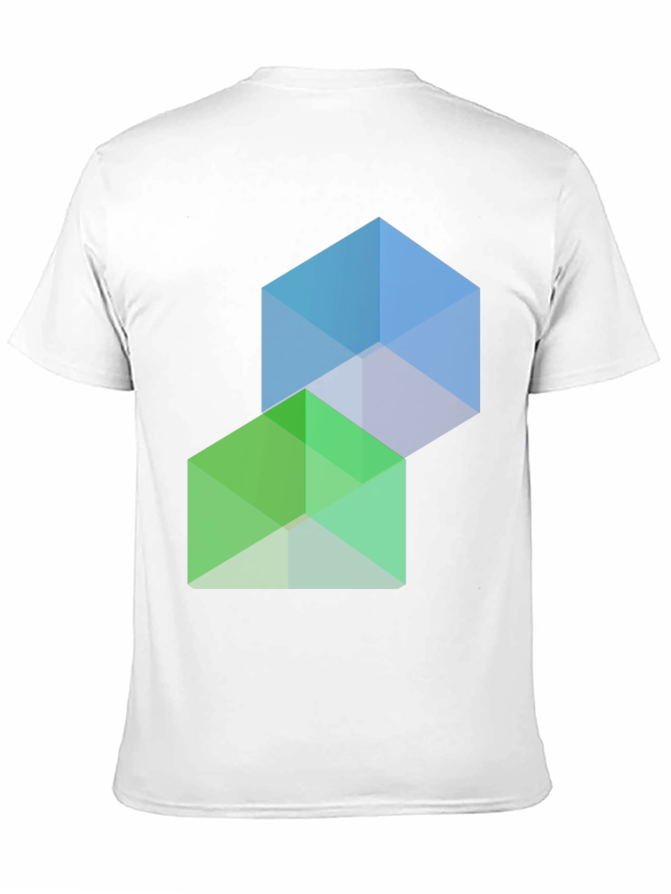 Geometric Cube Graphic Tee - Modern Style