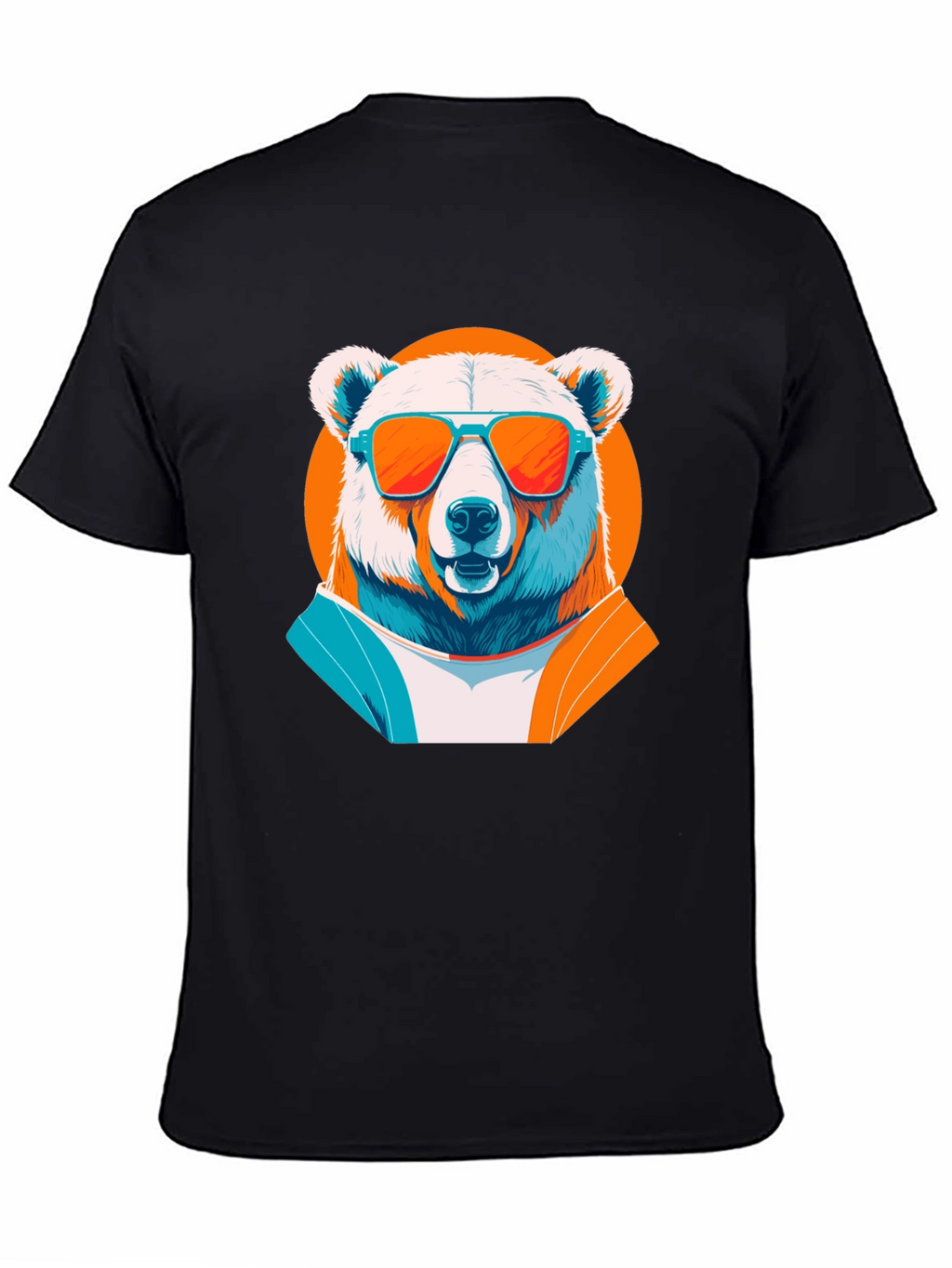 Cool Bear Graphic Tee -  Trendy Black T-Shirt
