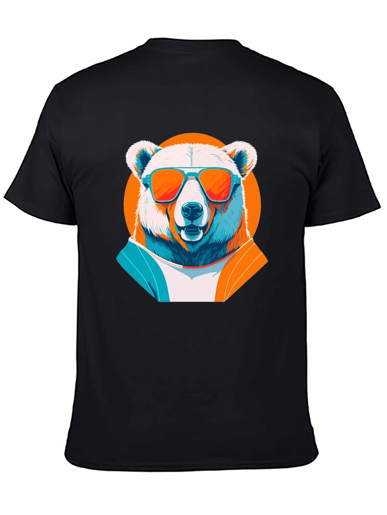 Cool Bear Graphic Tee -  Trendy Black T-Shirt