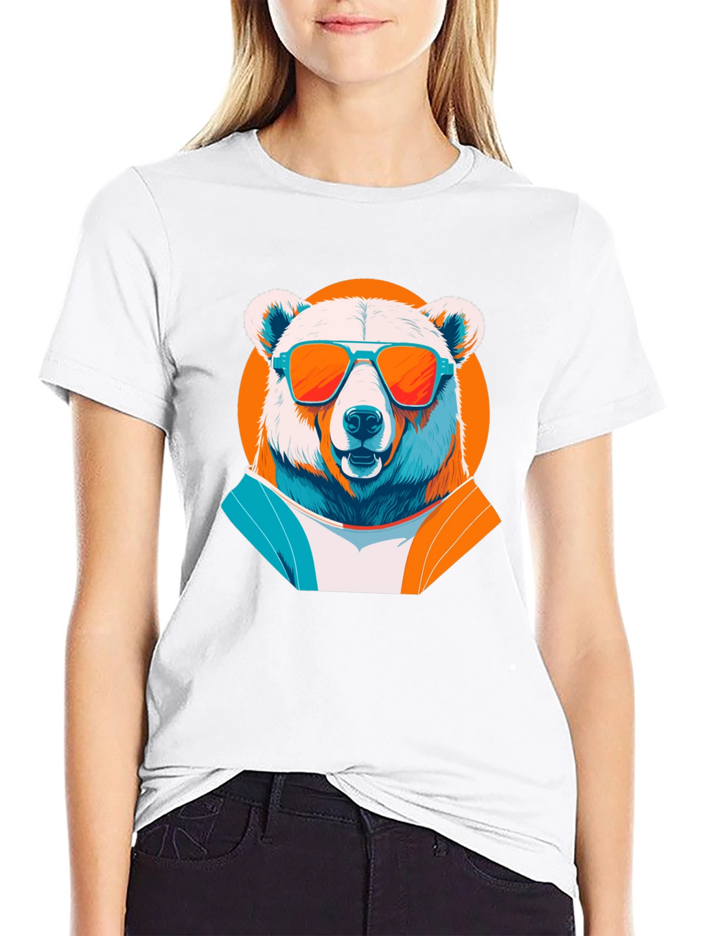 Cool Bear Graphic Tee -  Trendy Black T-Shirt