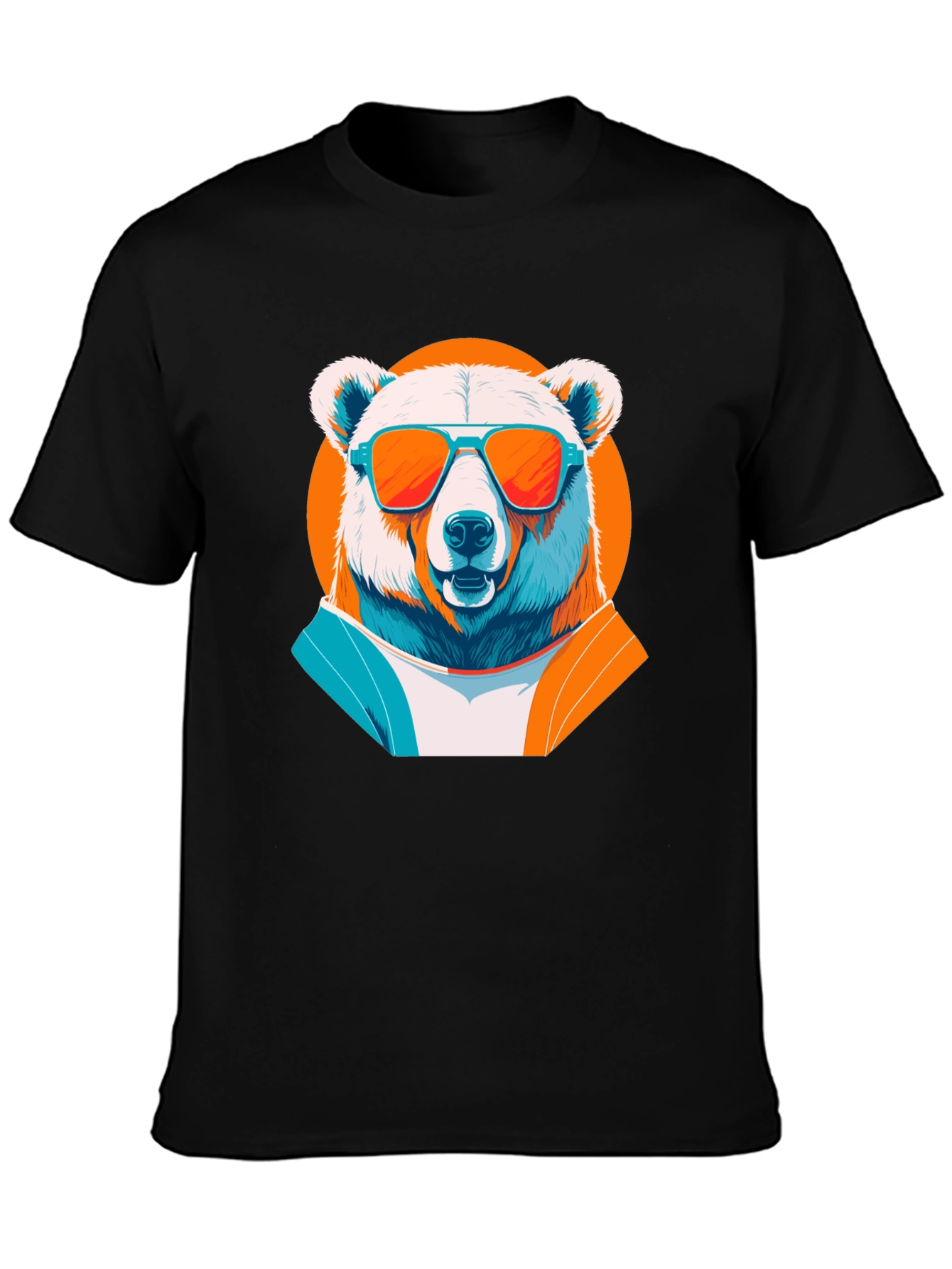 Cool Bear Graphic Tee -  Trendy Black T-Shirt