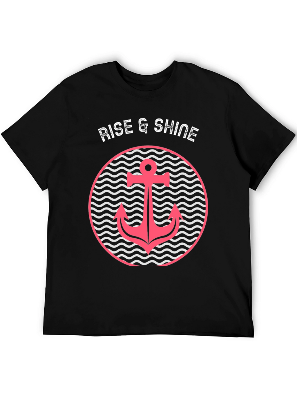 Rise & Shine Anchor Graphic Black Tee
