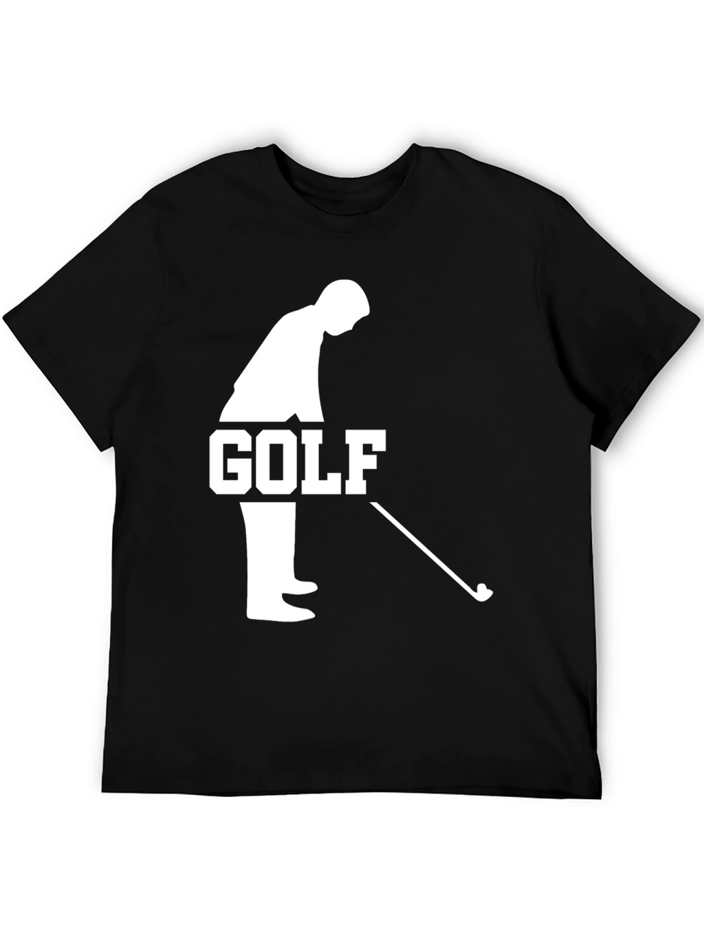 Golf Player Graphic Tee - Casual Mens Black T-Shirt