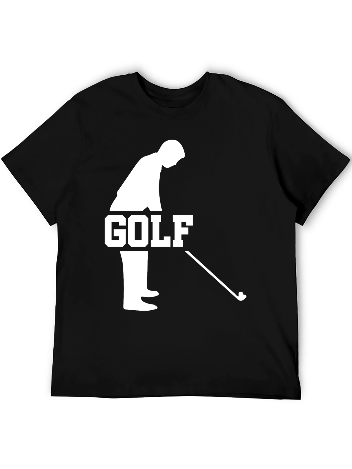 Golf Player Graphic Tee - Casual Mens Black T-Shirt