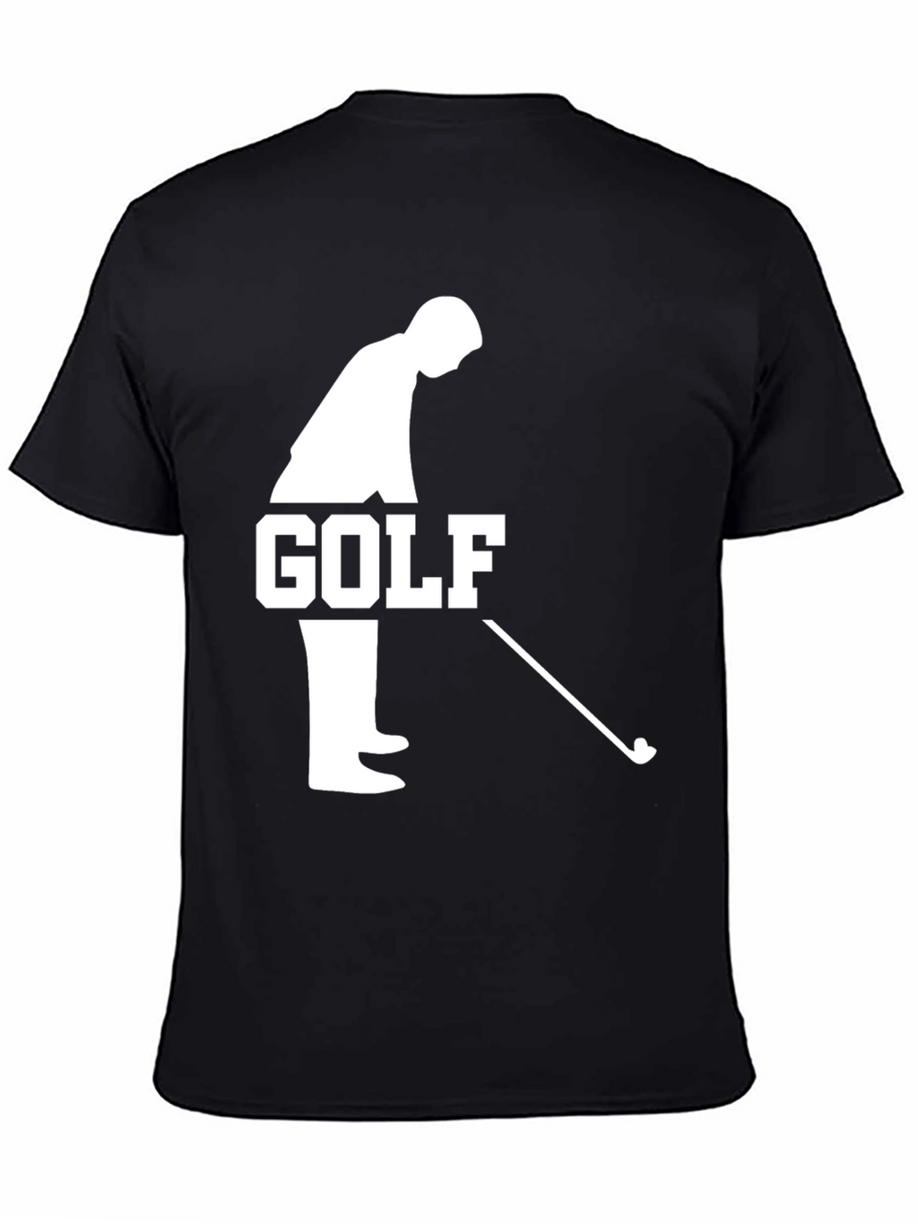 Golf Player Graphic Tee - Casual Mens Black T-Shirt