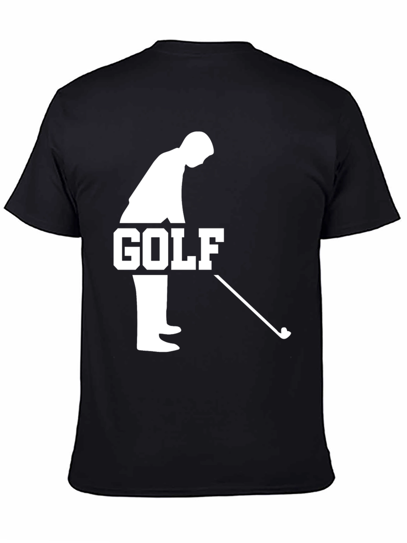 Golf Player Graphic Tee - Casual Mens Black T-Shirt