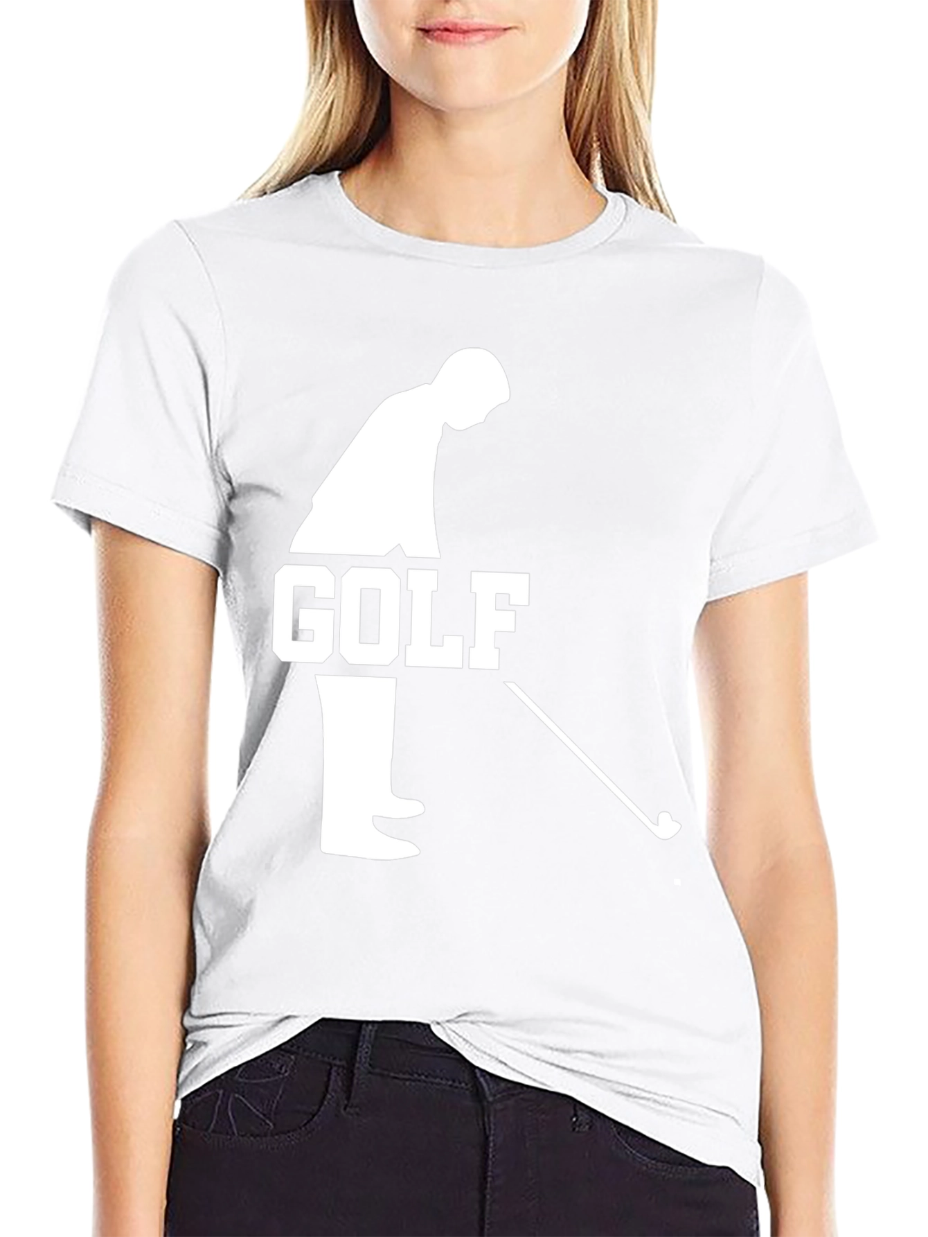 Golf Player Graphic Tee - Casual Mens Black T-Shirt