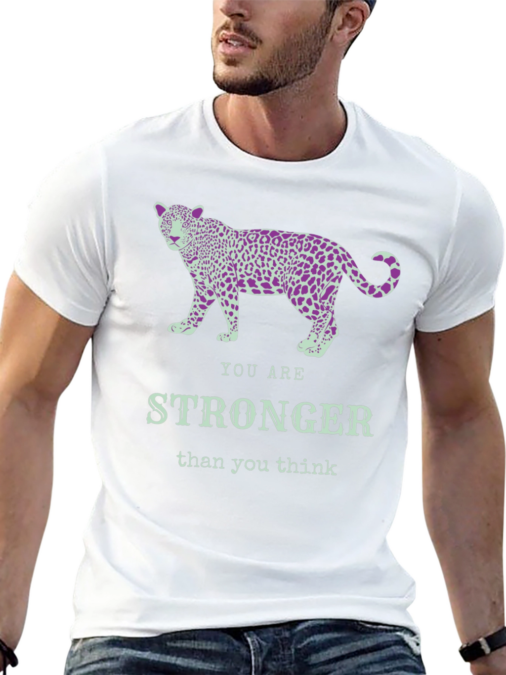 Stronger Leopard Graphic Tee