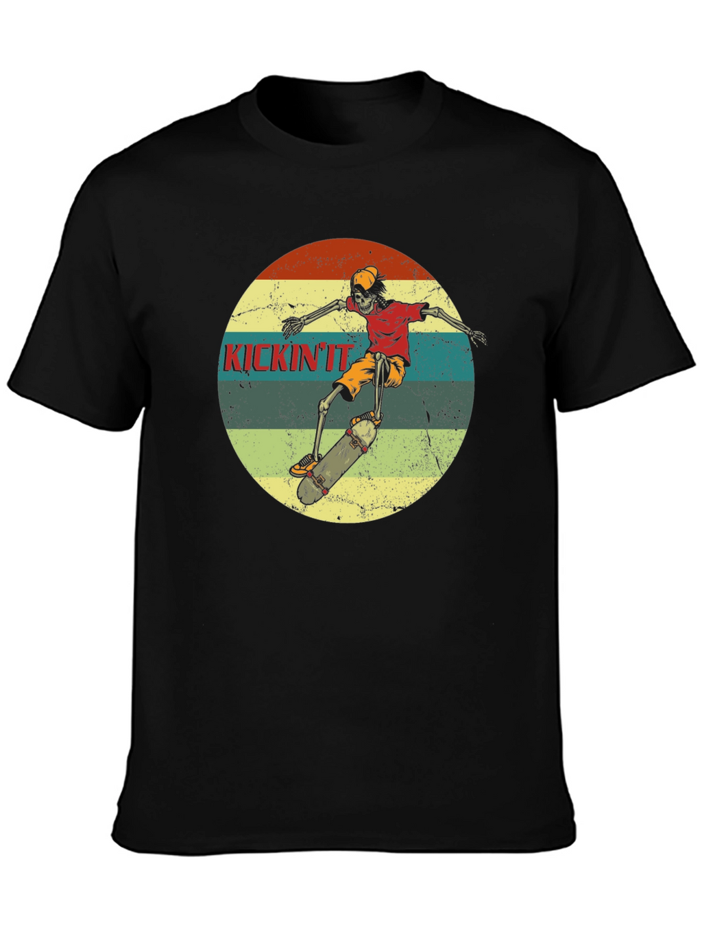 Skateboard Skeleton Graphic Tee - Kickin It