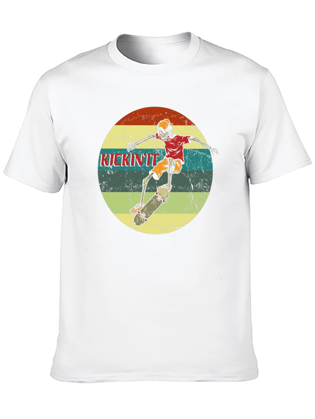 Skateboard Skeleton Graphic Tee - Kickin It