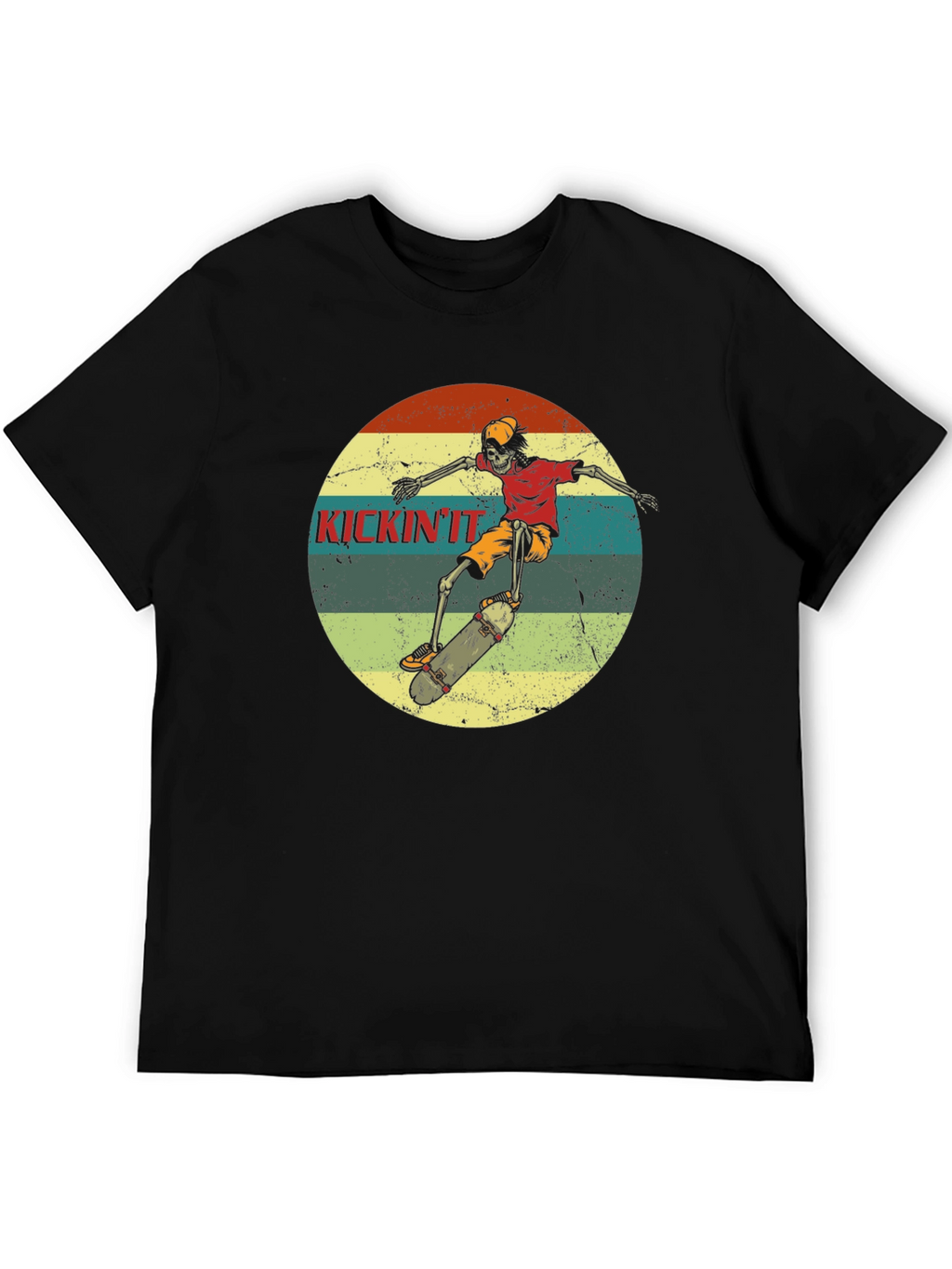 Skateboard Skeleton Graphic Tee - Kickin It