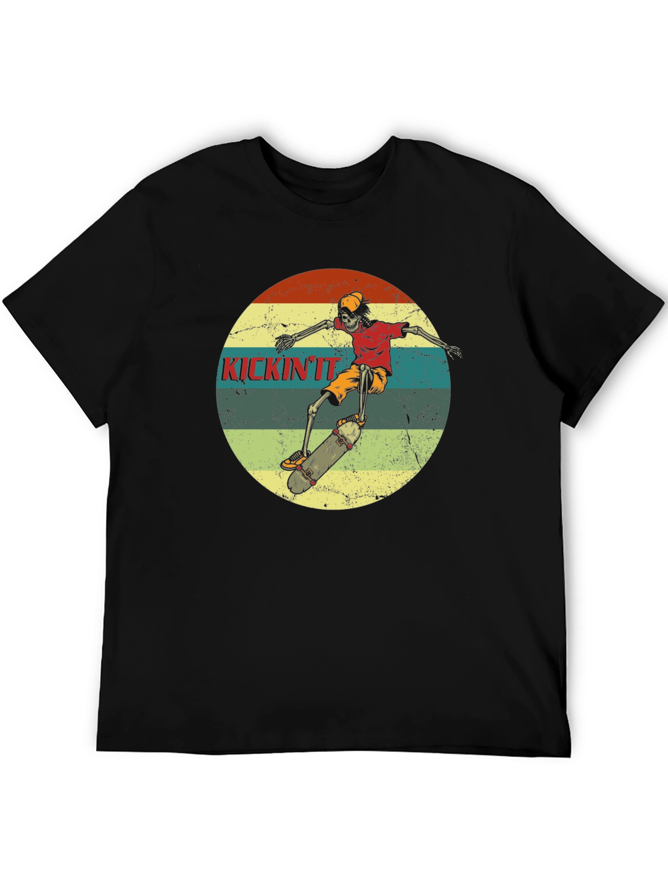 Skateboard Skeleton Graphic Tee - Kickin It