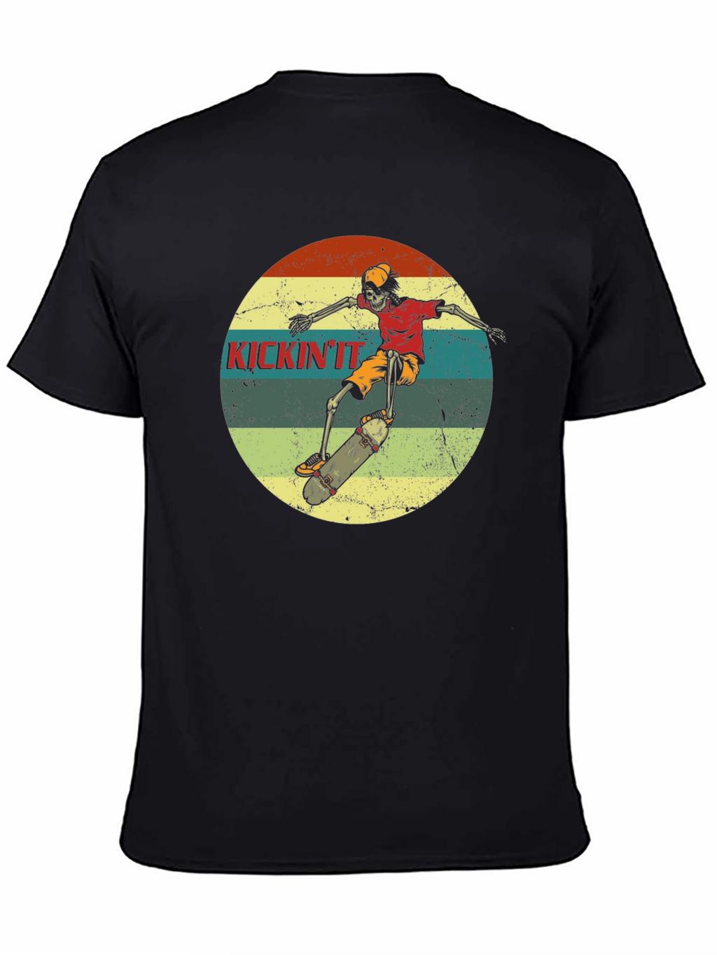 Skateboard Skeleton Graphic Tee - Kickin It